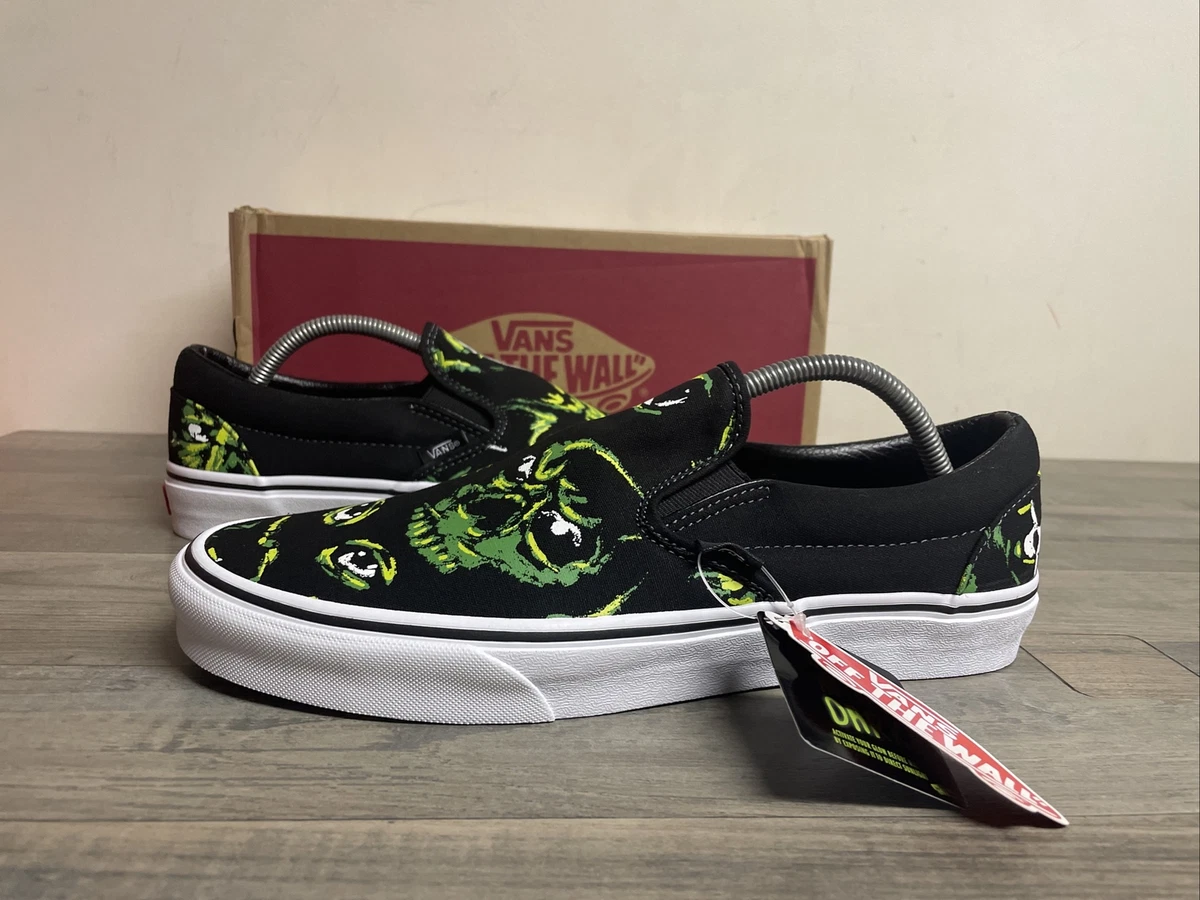 Vans Classic Slip On Eyes in the Dark Glow in the Dark Skate Shoes