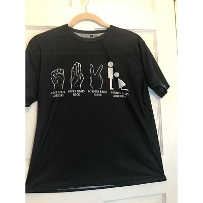 NOTHING BEATS a  B.J.  Logo T-Shirt Men's XL Black Short sleeved 