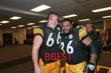 ALAN FANECA/JEROME BETTIS  STEELERS 2005 CLASSIC COLOR 8X10 SUPER PIC.