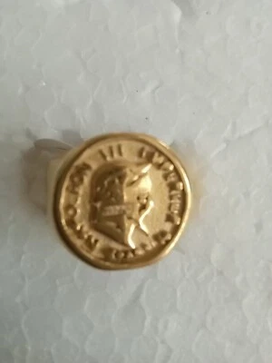 bague Napoléon 3 doré - Photo 1/4