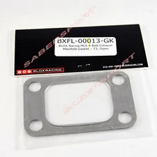 BLOX Racing MLS 4-Bolt Exhaust Manifold Gasket, 12.5mm bolt holes, T3, Open