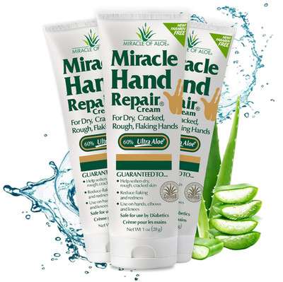 Miracle Foot Repair Cream, (1 oz / 3 Pack) Repairs Dry Cracked Heels and Feet, 6