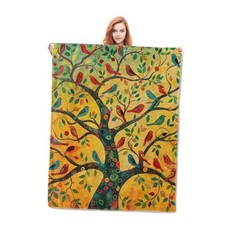 Bird Tree Blanket Gifts for Women Girls Soft Warm Lightweight 50"x60" Color70