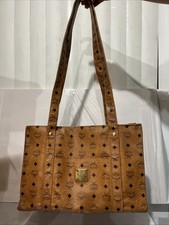 MCM Cognac Visetos Heritage Shoulder Bag