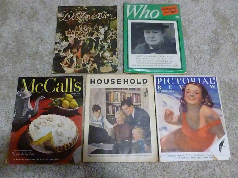 Lot of 5 Vintage Magazines 1934 1935 1937 DELINEATOR McCALL'S WHO HOUSHOLD 41 51