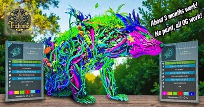 Ark: Survival Ascended ID #1-6 Rainbow elderclaw pair! Not painted, OG breed.