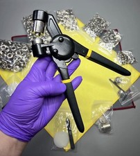 Professional Grommet Punch Kit 5/8/10mm Handheld Press Eyelet Pliers Hole Tool