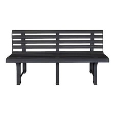 PANCHINA IN PLASTICA COLORE ANTRACITE ISOTTA CM. 148X53X75H