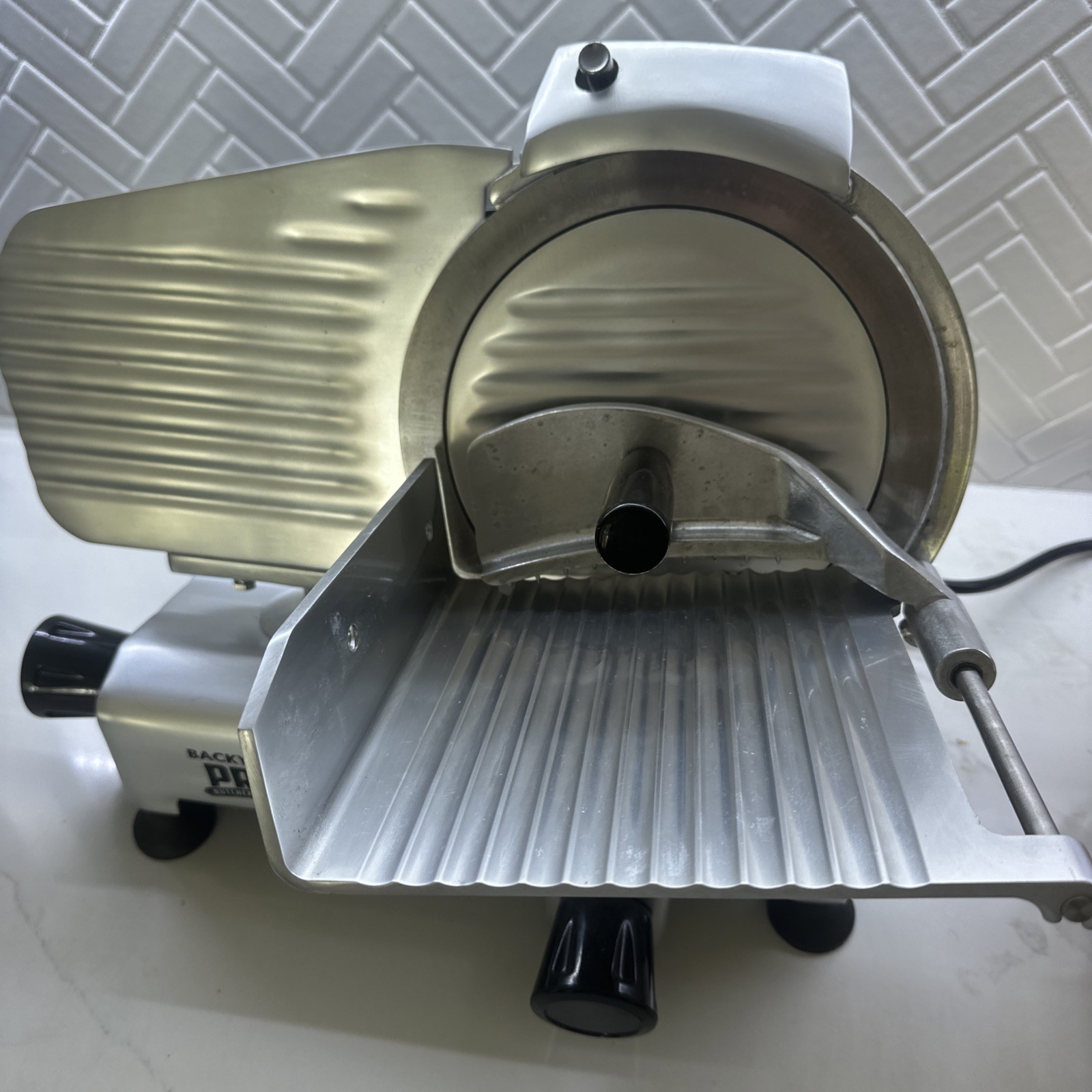 9" Manual Gravity Feed Meat Slicer Semi-Automatic Commercial Machine 1/6 HP