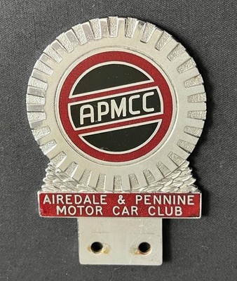 AIREDALE & PENNINE MOTOR CAR TRIAL CLUB MOTORSPORT VINTAGE ENAMEL BADGE EMBLEM