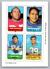 1969 TOPPS 4-IN-1 JIM NANCE/JIM DUNAWAY/RON MIX/LARRY CSONKA ROOKIE