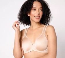 Breezies Signature Shine Unlined Underwire Support Bra Sunbeige C/44 New
