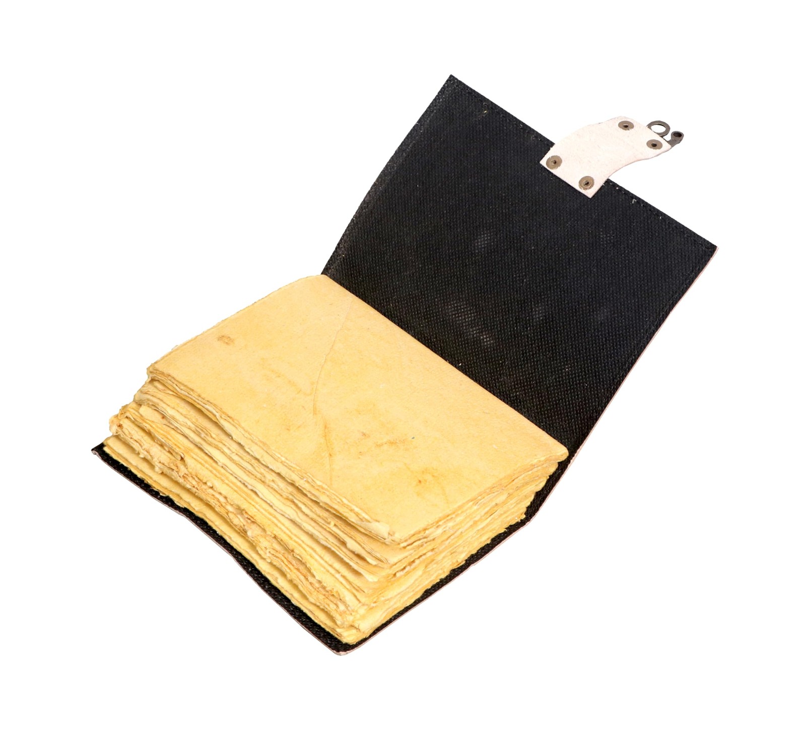 Leather Journal-Deckle Edge Paper | Witchcraft Wiccan Grimoire | Spiral Gothic