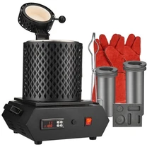 Gold Melting Furnace 1350W Electric Digital Smelting Furnace Crucibles