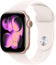Apple Watch Series 11 46mm GPS Cell Rose Gold w/ M/L Light Blush Band MFCJ4LW/A