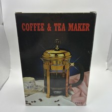 Pyrex Gold and Black French Press Coffee and Tea maker. Vintage BNIB.