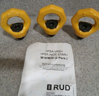 (3) RUD M16 PSA-VRS STAR POINT SWIVEL EYE 2 Per. FALL PROTECTION ANCHORAGE POINT