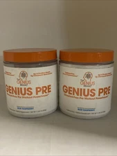 2x The Genius Brand Pre Workout Powerhouse, Blue Rasberry, 11.35 oz 06/26