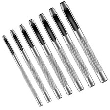 7PCS Hollow Leather Hole Punch Set, Maugruy 2 5mm Round Punch Hole Tool