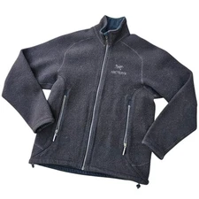 Arc'teryx Wool Blend Full Zip Jacket Dark Brown Womens M Medium 