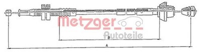 Gaszug METZGER AUTOTEILE 10.0152 für FORD FIESTA GFJ 3 Cat