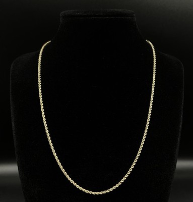 18.25  14K Solid Yellow Gold Rope Chain | 5.78g | 1.8mm | Barrel Clasp |