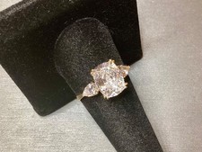 GOLD PLATED STERLING SILVER 925 CUBIC ZIRCONIA SZ 9.75 TRAVEL RING JEWELRY