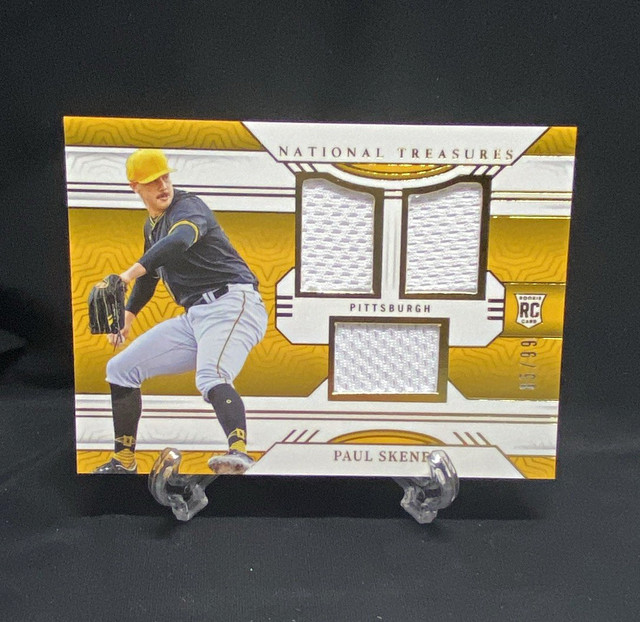 Panini National Treasures 2024 Paul Skenes RC Pirates Game Gear Trio #20 /99 MEM