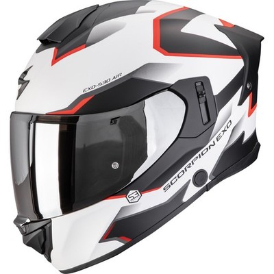 Scorpion - Motorrad Helm M - EXO-530 Air Clip - weiß-schwarz-rot matt M