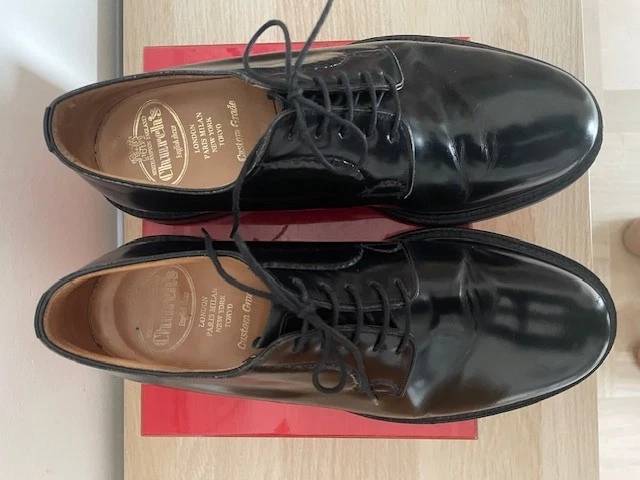 Church’s Shannon – Black Polished Binder – UK 7G – Condizioni perfette - Immagine 3 di 4