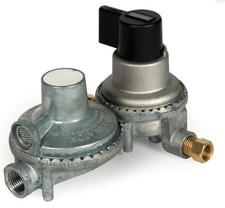 Camco Double-Stage Auto-Changeover Propane Regulator for RV - Multicolor (59007)
