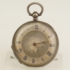 RARE Solid Silver Key Pocket watch Men's no repeater fusee duplex chronometer