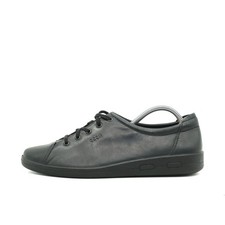 ECCO Herren 430094 Sneaker Schwarz Leder Rutschfest comfort Schnürschuhe EU 43