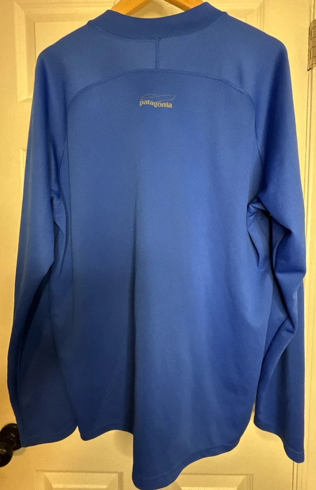 Patagonia Men’s Fly Fishing Sunshade Long Sleeve Shirt Size XL Blue - Image 3 of 4