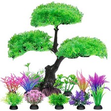 Ameliade Aquarium Artificial Plastic Plants Decoration, Aquarium Tree Decor S...