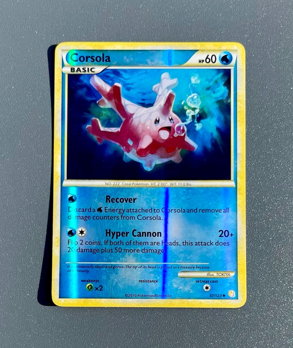Corsola 37/123 Heartgold & Soulsilver Reverse Holo