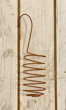 Rusty Wire Spiral Hanging Taper Candle Holder 5.5" T Primitive Country SET/4