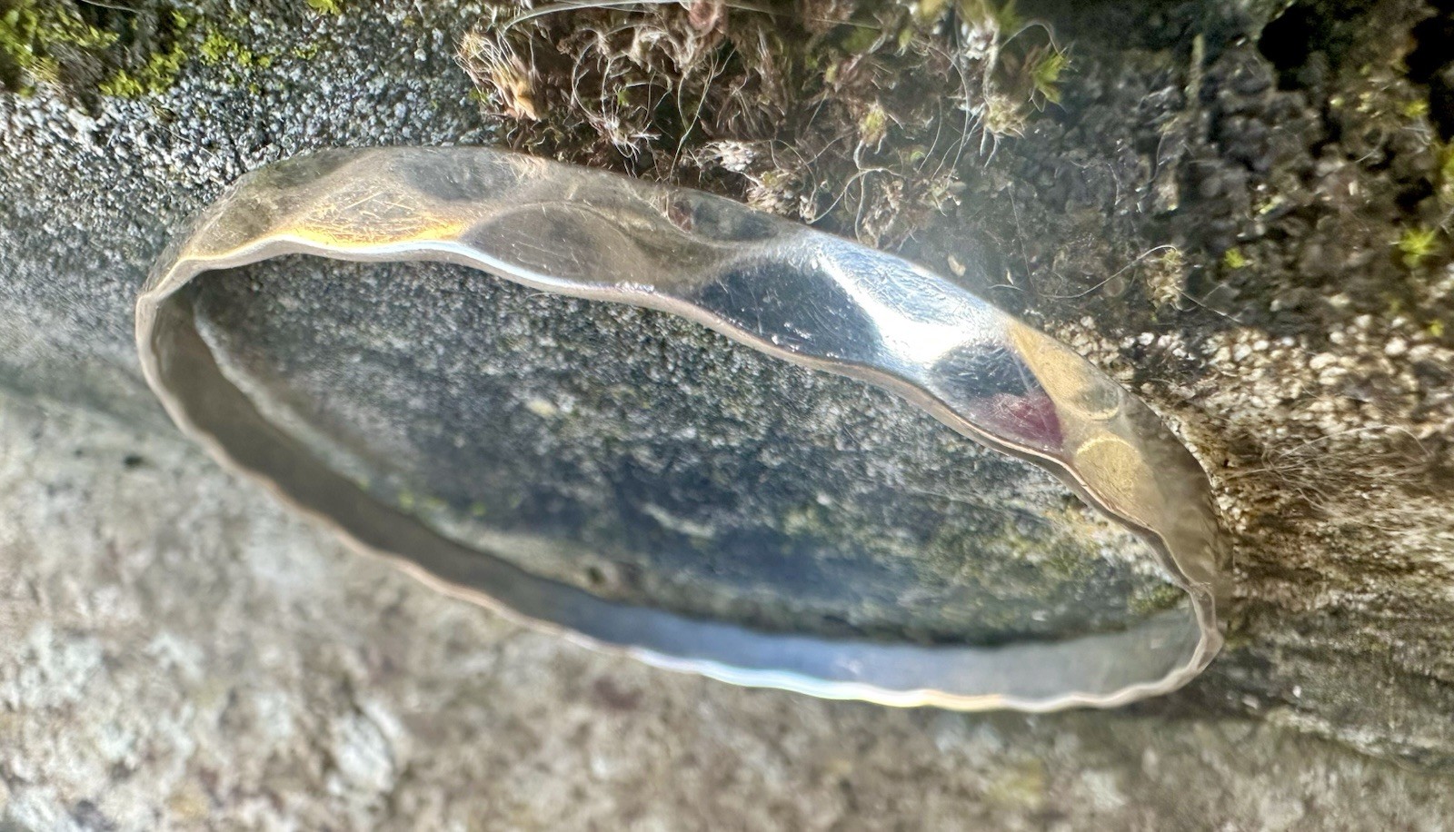 925 Sterling Solid Silver Hammered Contemporary B… - image 9