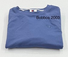Champion Men's Long Sleeve Logo Crewneck Sweatshirt, Blue, Size S
