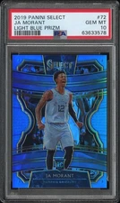 Ja Morant 2019-20 Select Concourse Light Blue Prizm RC #72 Rookie /299 - PSA 10