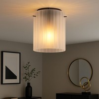 Deckenlampe Deckenleuchte KüChenlampe Satiniert Schlafzimmerlampe Glas H 23 Cm