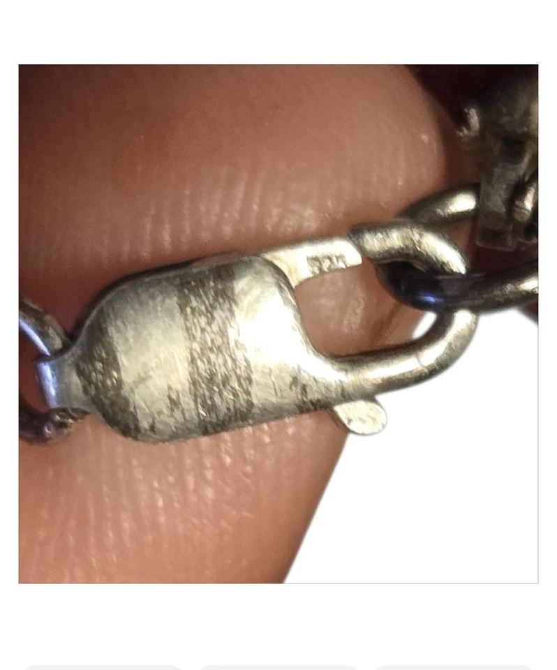 1980s Tears Of God Cognac Baltic Amber Sterling Silver Necklace - Image 4 of 4