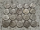 LOT OF 20 ROOSEVELT DIME COINS - 90% SILVER