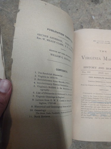 Lot 2 Virginia Magazine Of History And Biography 1912, 1921 - Picture 8 of 12