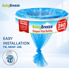 BabyBreeze Diaper Pail Refill Bags for Diaper Genie 280ct