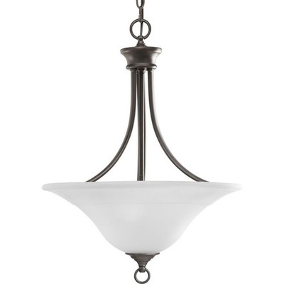 Progress Lighting 3-Light Foyer 18-Inch Diameter x 24-Inch Height, Bronze