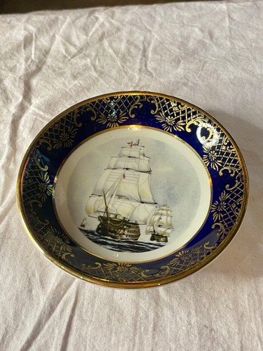 HMS Victory Souvenir Set - Original Oak Relic & Plate by Weatherby & Sons - Bild 7 von 12