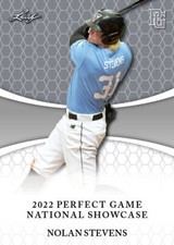 NOLAN STEVENS  2022 LEAF PERFECT GAME 