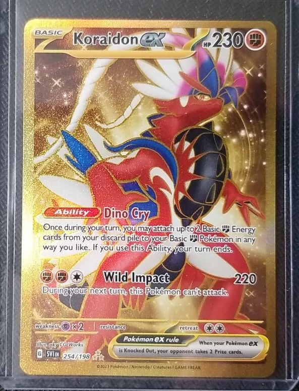 Pokemon SCARLET & VIOLET (English) - KORAIDON EX - HYPER RARE GOLD - 254/198