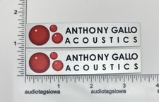 Anthony Gallo Acoustics Speaker Badge Logo Custom Made Aluminum PAIR
